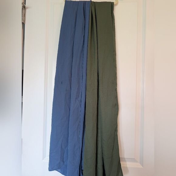 Bundle Two Modern Hijabi Hijabs Jewel Tone Blue Green Modest Scarf Head Wrap - Picture 1 of 5